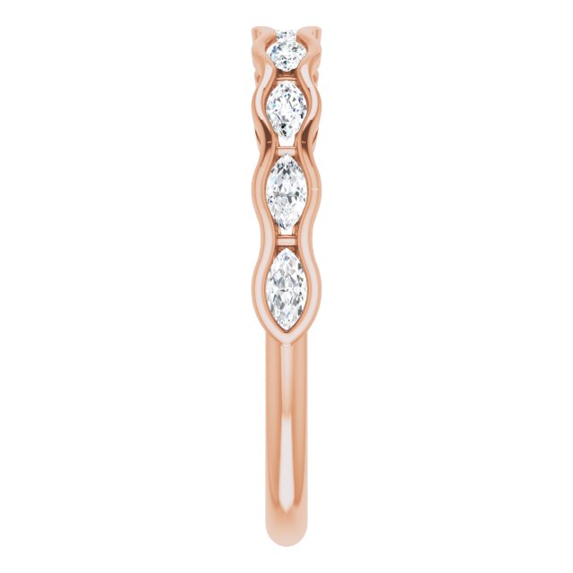 3/8 CTW Natural Diamond Anniversary Band, 2.48 mm, Scalloped Channel-Set