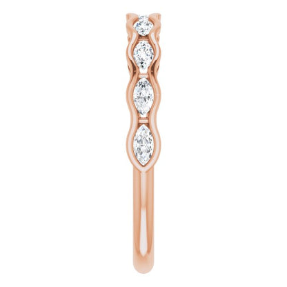 3/8 CTW Natural Diamond Anniversary Band, 2.48 mm, Scalloped Channel-Set