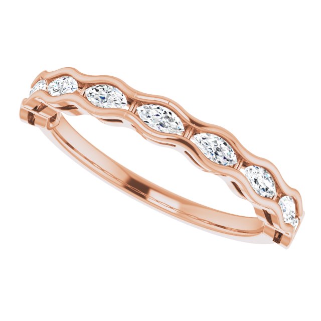 3/8 CTW Natural Diamond Anniversary Band, 2.48 mm, Scalloped Channel-Set