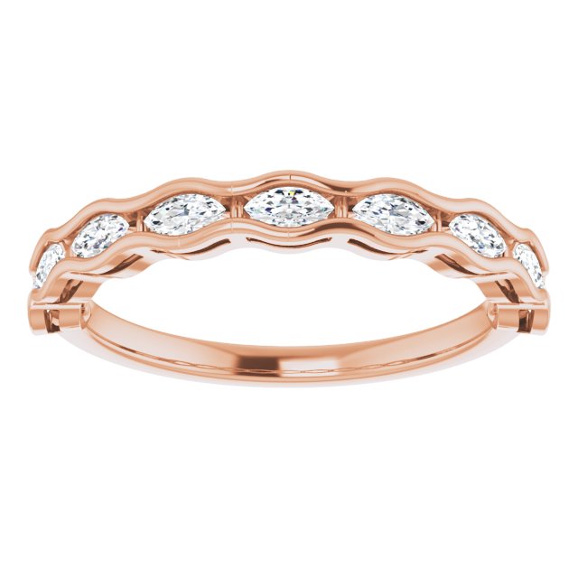3/8 CTW Natural Diamond Anniversary Band, 2.48 mm, Scalloped Channel-Set