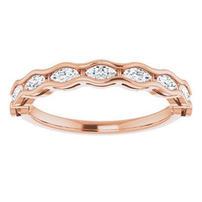 3/8 CTW Natural Diamond Anniversary Band, 2.48 mm, Scalloped Channel-Set