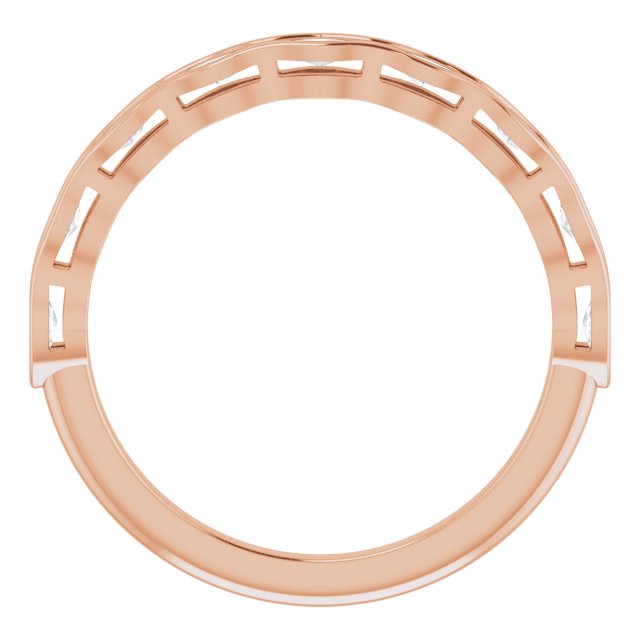 3/8 CTW Natural Diamond Anniversary Band, 2.48 mm, Scalloped Channel-Set