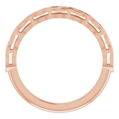 3/8 CTW Natural Diamond Anniversary Band, 2.48 mm, Scalloped Channel-Set