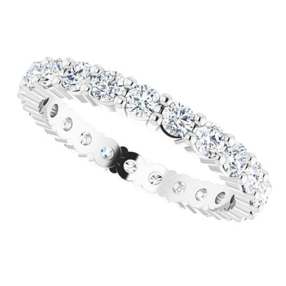 1 1/6 CTW Natural Diamond Eternity Band, 2.45 mm