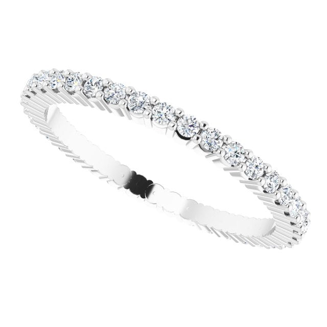 3/8 CTW Natural Diamond Eternity Band, 1.5 mm