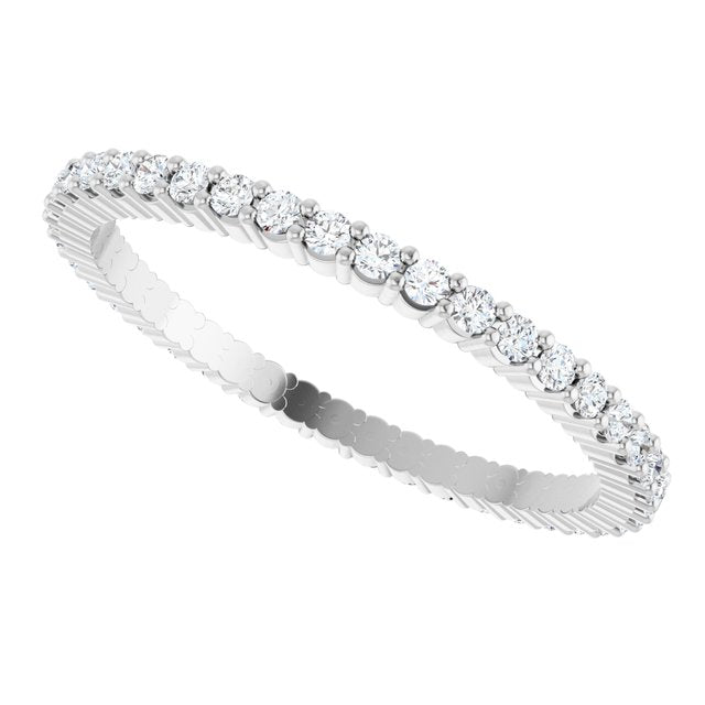 3/8 CTW Natural Diamond Eternity Band, 1.5 mm, Shared-Prong