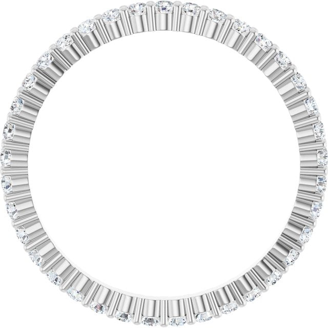 1/2 CTW Natural Diamond Eternity Band, 1.7 mm, Shared-Prong