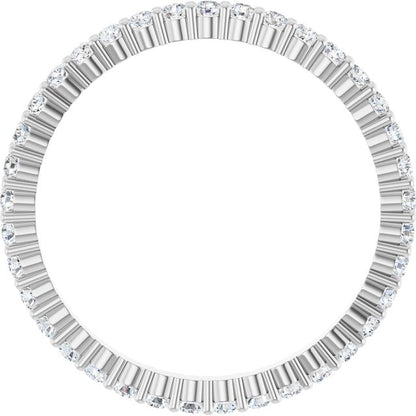 1/2 CTW Natural Diamond Eternity Band, 1.7 mm, Shared-Prong