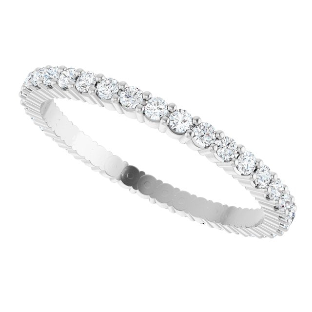 1/2 CTW Natural Diamond Eternity Band, 1.7 mm, Shared-Prong