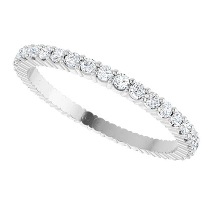7/8 CTW Lab-Grown Diamond Eternity Band, 2.2 mm, Shared-Prong