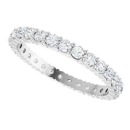 3/4 CTW Natural Diamond Eternity Band, Shared-Prong
