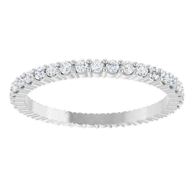 1/2 CTW Natural Diamond Eternity Band, 1.7 mm, Shared-Prong