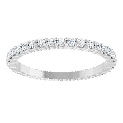 5/8 CTW Lab-Grown Diamond Eternity Band, 1.7 mm, Shared-Prong