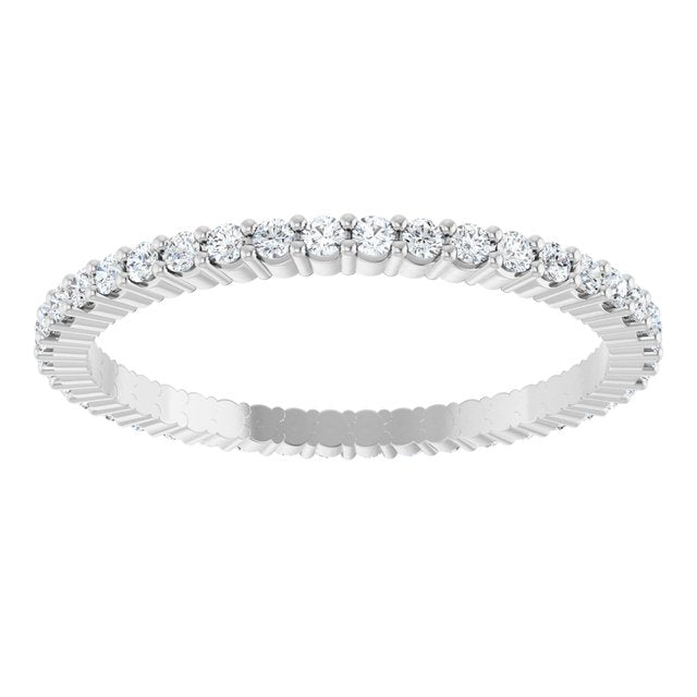 3/8 CTW Natural Diamond Eternity Band, 1.5 mm, Shared-Prong