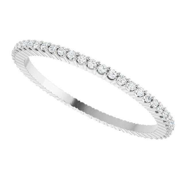 1/5 CTW Natural Diamond Eternity Band, Shared-Prong