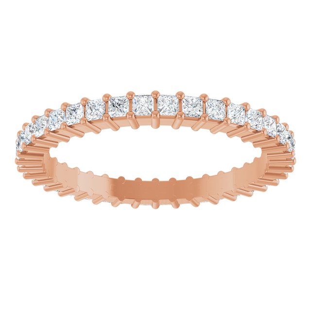 3/4 CTW Natural Diamond Eternity Band, Shared-Prong
