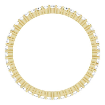 3/8 CTW Lab-Grown Diamond Eternity Band, Shared-Prong