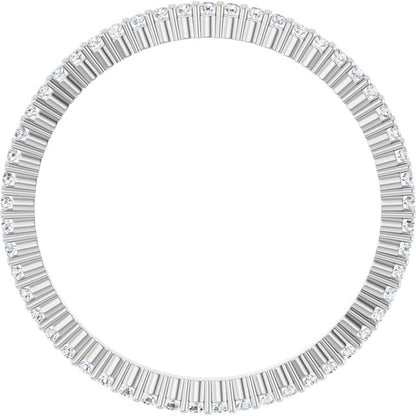 1/5 CTW Natural Diamond Eternity Band, Shared-Prong