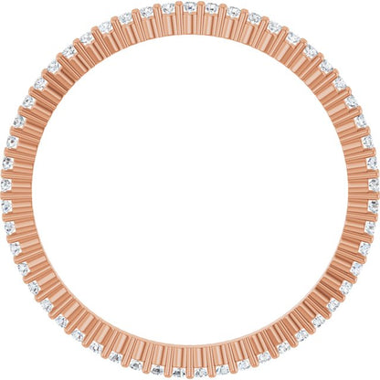 1/5 CTW Natural Diamond Eternity Band, Shared-Prong