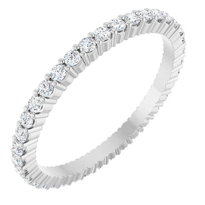 7/8 CTW Lab-Grown Diamond Eternity Band, 2.2 mm, Shared-Prong