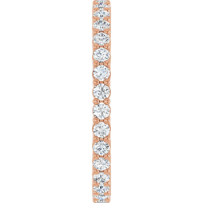 5/8 CTW Lab-Grown Diamond Eternity Band, 1.7 mm, Shared-Prong
