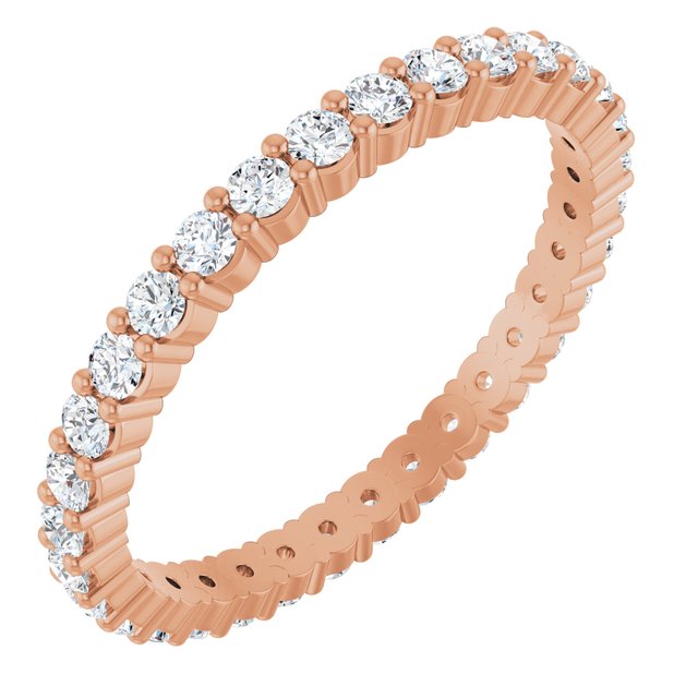 5/8 CTW Lab-Grown Diamond Eternity Band, 1.7 mm, Shared-Prong