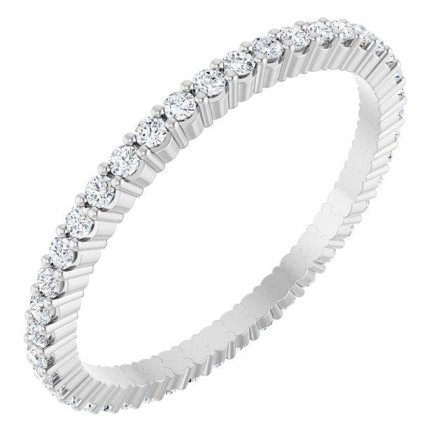 3/8 CTW Natural Diamond Eternity Band, 1.5 mm, Shared-Prong