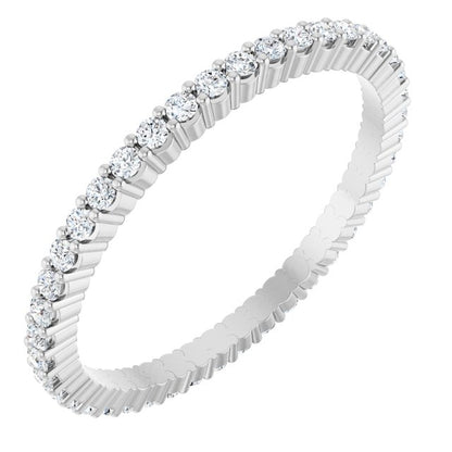 3/8 CTW Natural Diamond Eternity Band, 1.5 mm, Shared-Prong