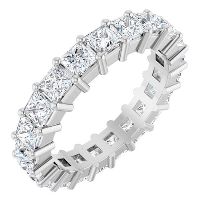 3 3/8 CTW Natural Diamond Eternity Band, Shared-Prong