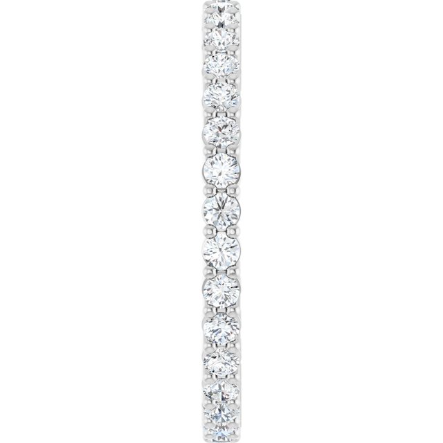 5/8 CTW Natural Diamond Eternity Band, 1.9 mm, Shared-Prong