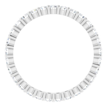 7/8 CTW Lab-Grown Diamond Eternity Band, 2.2 mm, Shared-Prong