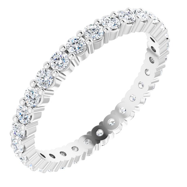 7/8 CTW Lab-Grown Diamond Eternity Band, 2.2 mm, Shared-Prong