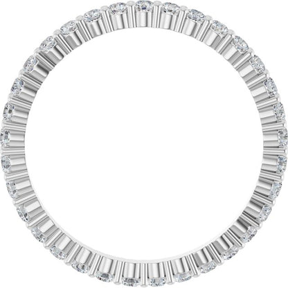 5/8 CTW Natural Diamond Eternity Band, 1.9 mm, Shared-Prong