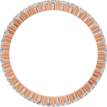 5/8 CTW Lab-Grown Diamond Eternity Band, 1.7 mm, Shared-Prong