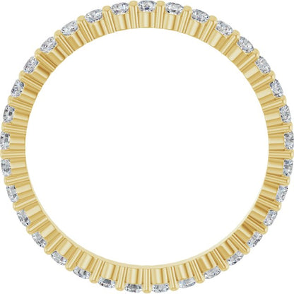 5/8 CTW Lab-Grown Diamond Eternity Band, 1.7 mm, Shared-Prong