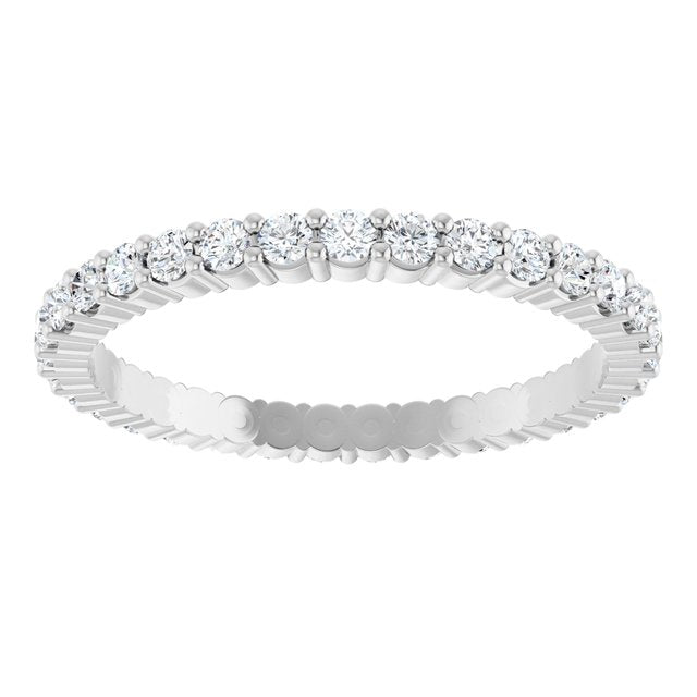 5/8 CTW Natural Diamond Eternity Band, 1.9 mm, Shared-Prong