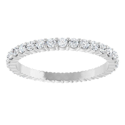 5/8 CTW Natural Diamond Eternity Band, 1.9 mm, Shared-Prong