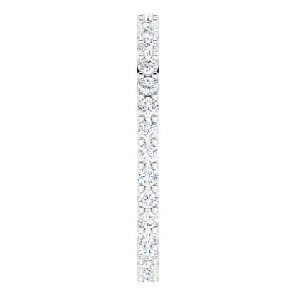 3/4 CTW Lab-Grown Diamond Eternity Band, 2.2 mm, Shared-Prong