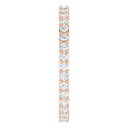3/4 CTW Lab-Grown Diamond Eternity Band, 2.2 mm, Shared-Prong