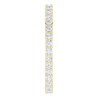 3/4 CTW Lab-Grown Diamond Eternity Band, 2.2 mm, Shared-Prong