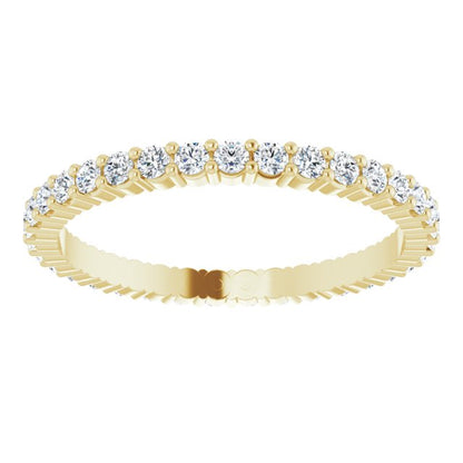 3/4 CTW Lab-Grown Diamond Eternity Band, 2.2 mm, Shared-Prong