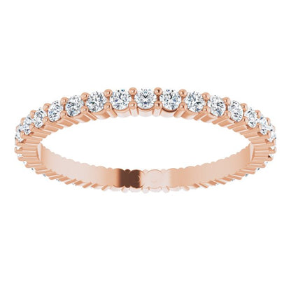 3/4 CTW Lab-Grown Diamond Eternity Band, 2.2 mm, Shared-Prong