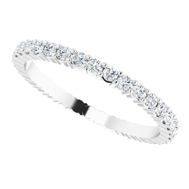 3/4 CTW Lab-Grown Diamond Eternity Band, 2.2 mm, Shared-Prong