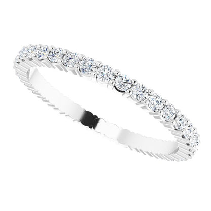 3/4 CTW Lab-Grown Diamond Eternity Band, 2.2 mm, Shared-Prong