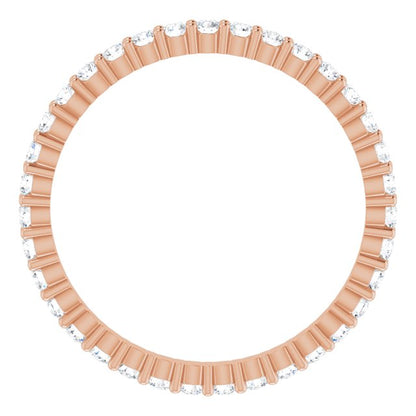 3/4 CTW Lab-Grown Diamond Eternity Band, 2.2 mm, Shared-Prong