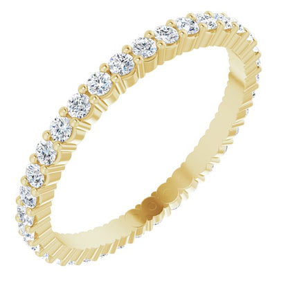 3/4 CTW Lab-Grown Diamond Eternity Band, 2.2 mm, Shared-Prong