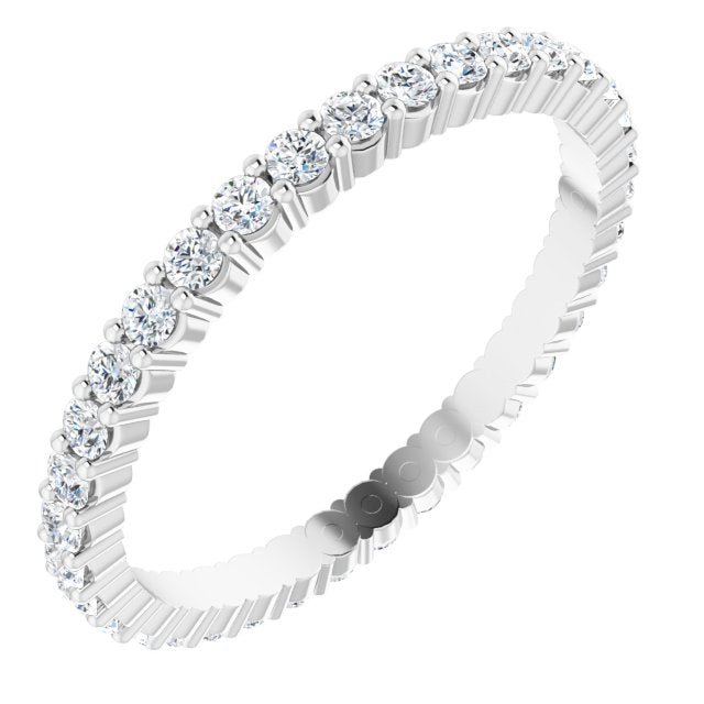 3/4 CTW Lab-Grown Diamond Eternity Band, 2.2 mm, Shared-Prong