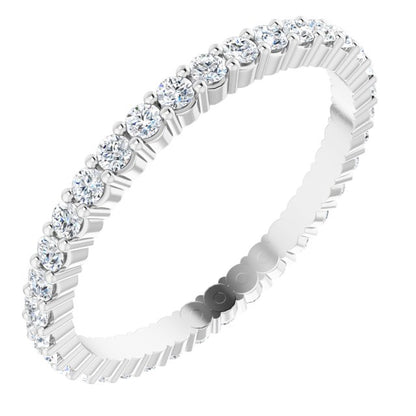 3/4 CTW Lab-Grown Diamond Eternity Band, 2.2 mm, Shared-Prong