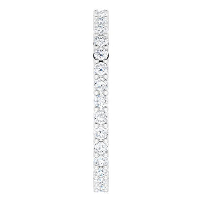 7/8 CTW Lab-Grown Diamond Eternity Band, 2.2 mm, Shared-Prong