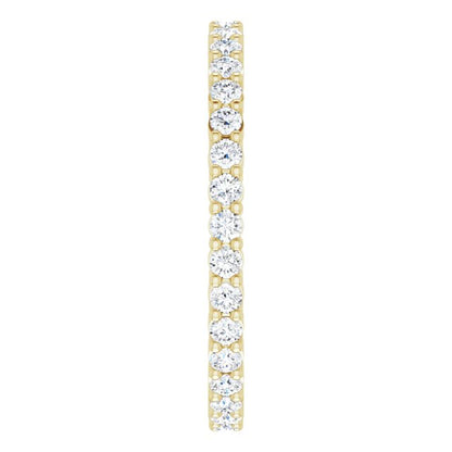 7/8 CTW Lab-Grown Diamond Eternity Band, 2.2 mm, Shared-Prong